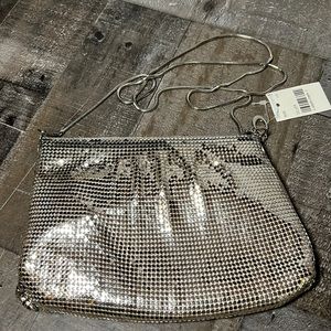 Vintage Mervyn's New Hand Made in Hong Kong Silver Mesh Shoulder Bag NEW w/Tag